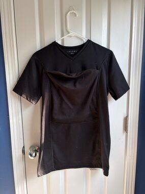 LIKE NEW Lalabu Dad Shirt Small Black Babywearing Carrier Shirt Kangaroo Pouch